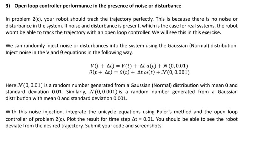 Open loop controller performance in the presence