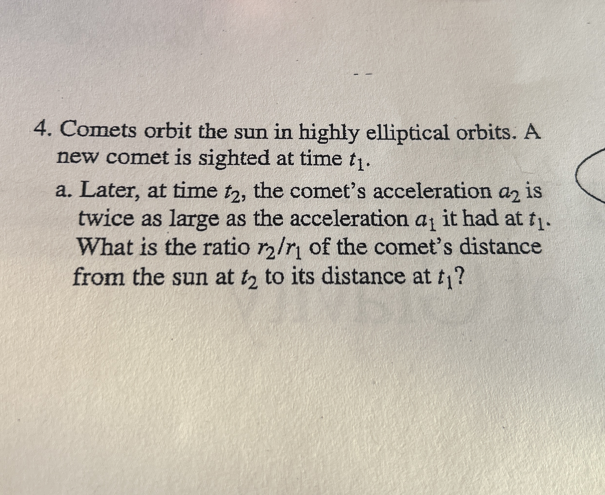 Comets orbit the sun in highly elliptical orbits.