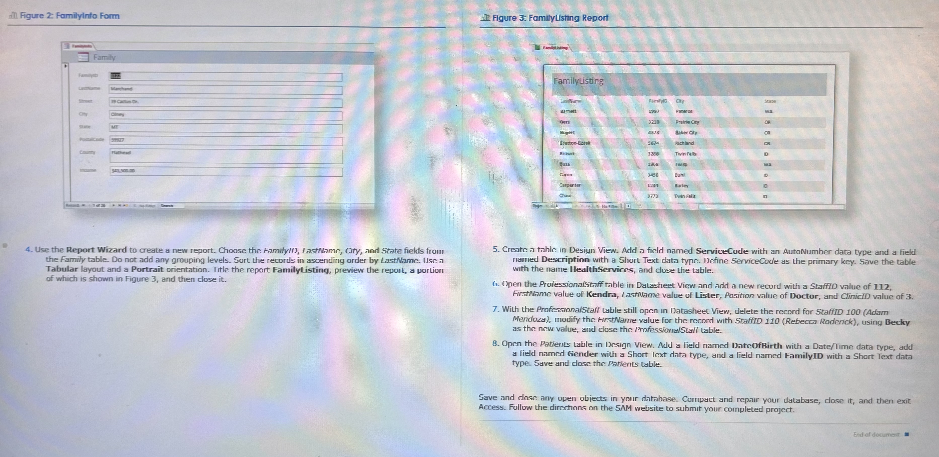 Figure 2 : Familyinfo Form InI Figure 3 :