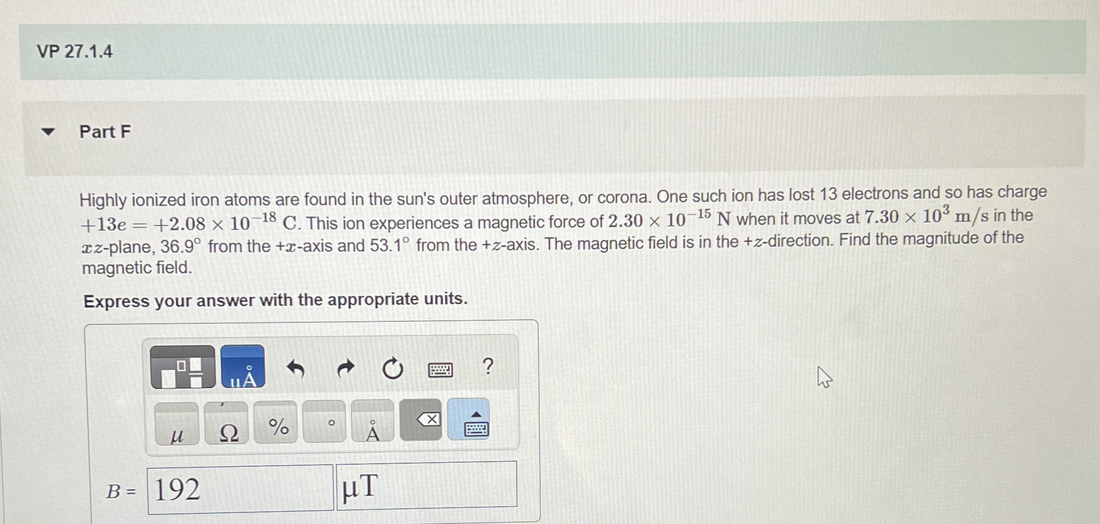 VP 2 7 . 1 . 4 Part F Highly ionized iron atoms