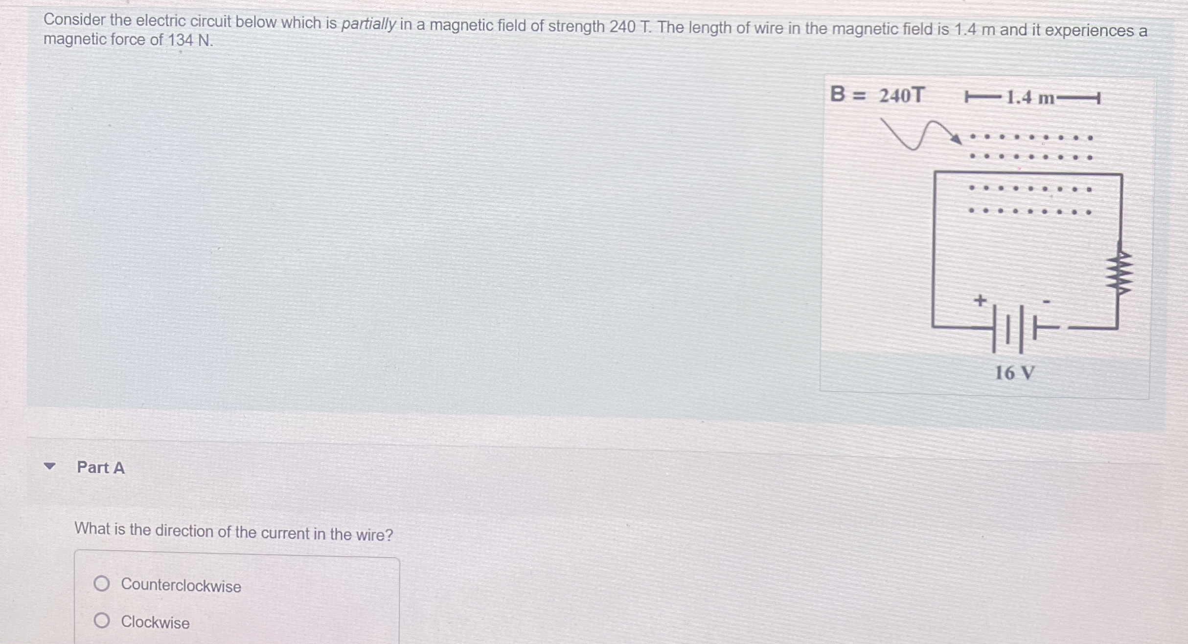 Consider the electric circuit below which is