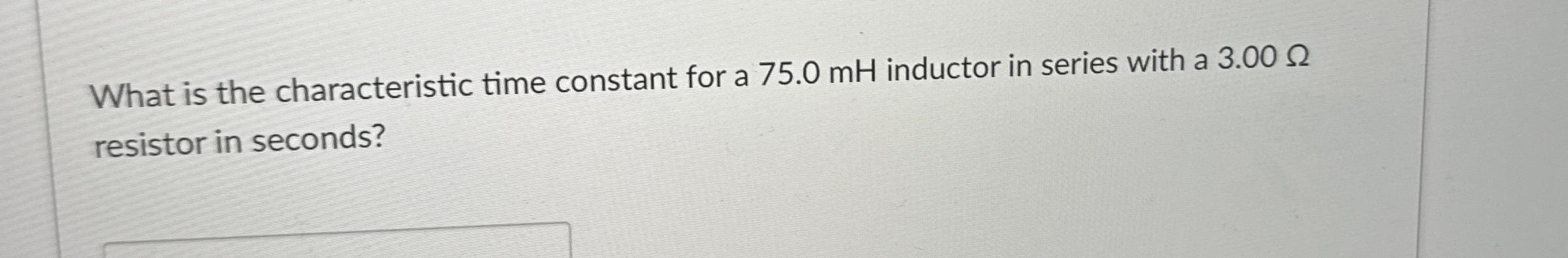 What is the characteristic time constant for a 7