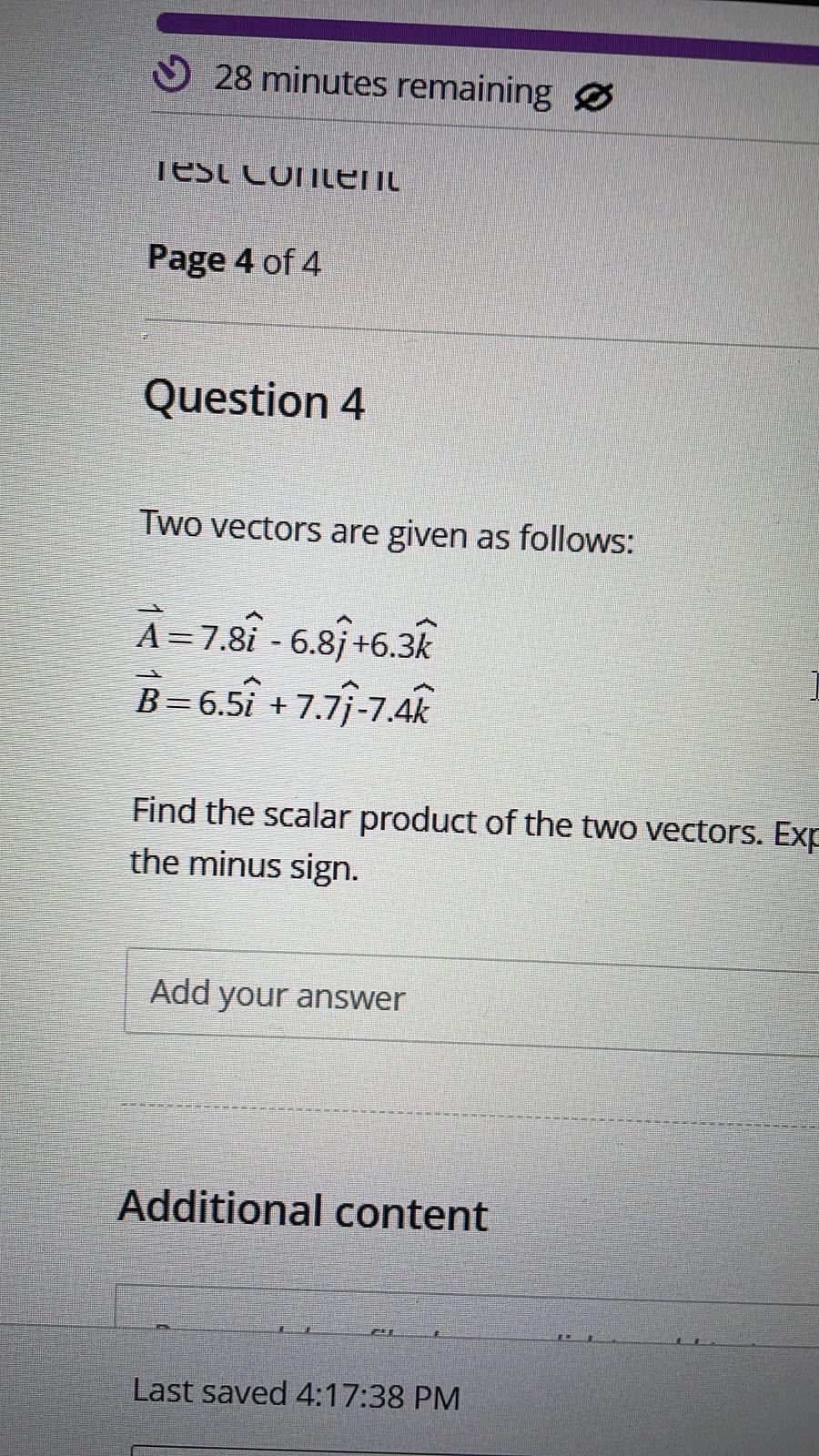 2 8 minutes remaining iEsl LUIILIII Page 4 of 4