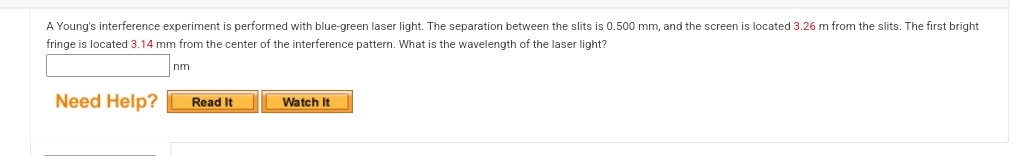 A Young's interference experiment is performed
