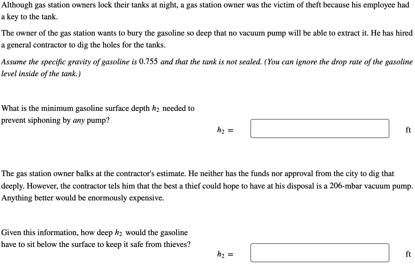 Although gas station owners lock their tanks at