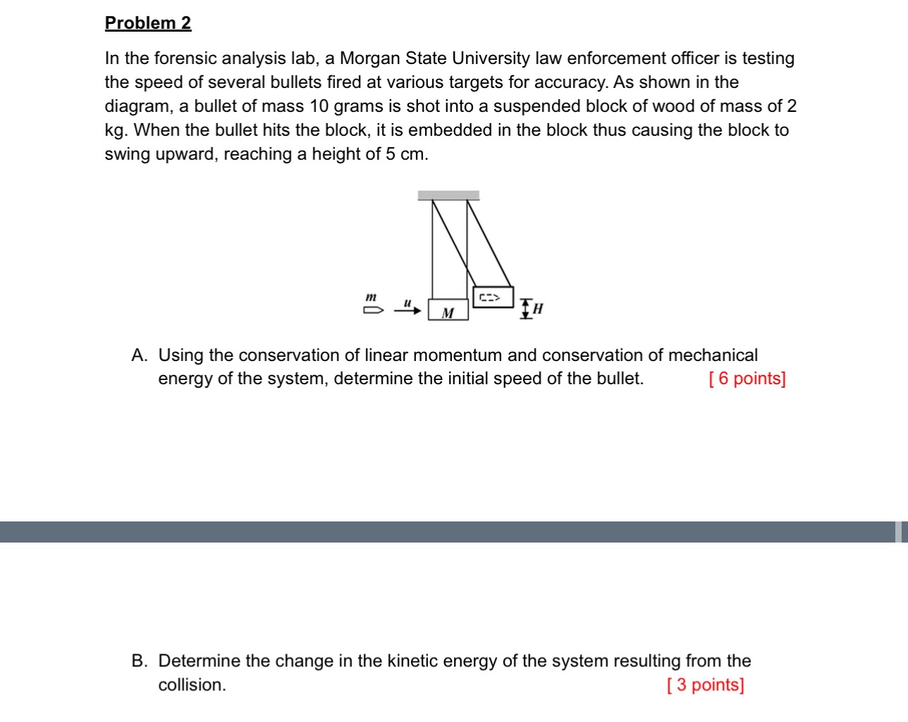 Problem 2 In the forensic analysis lab, a Morgan