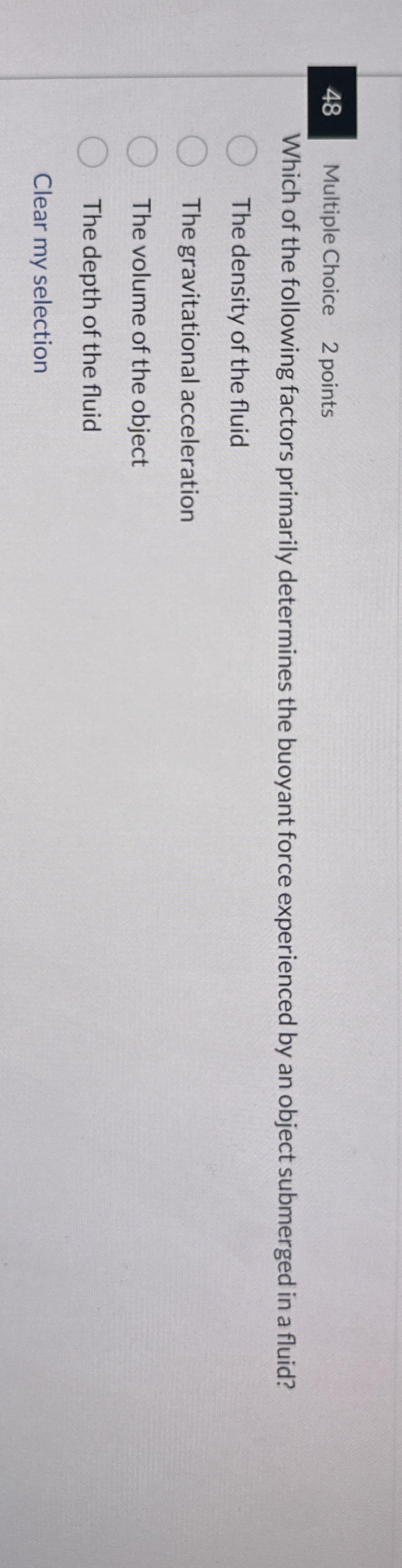 4 8 Multiple Choice 2 points Which of the