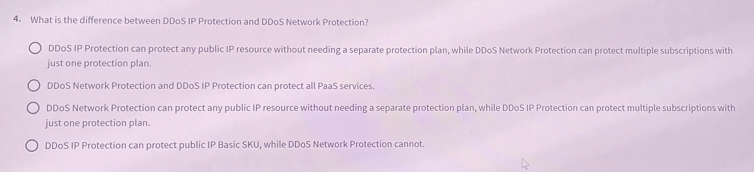 What is the difference between DDoS IP Protection