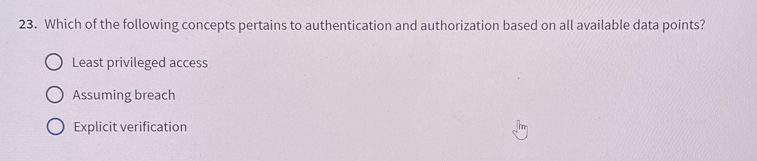 Which of the following concepts pertains to