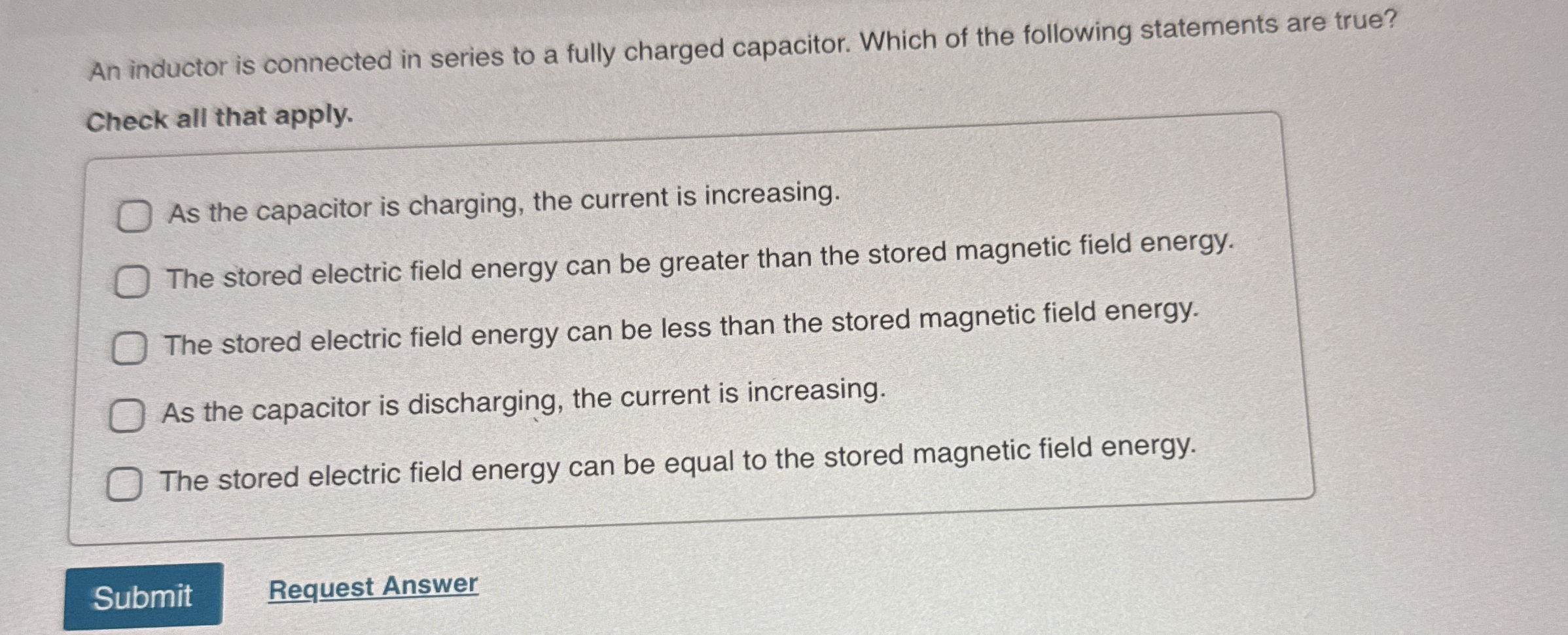 An inductor is connected in series to a fully