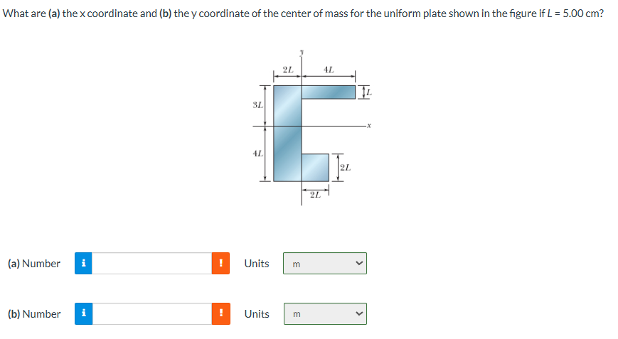 What are ( a ) the \ ( x \ ) coordinate and ( b )