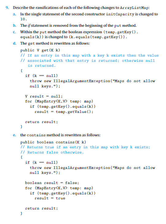 Describe the ramifications of each of the