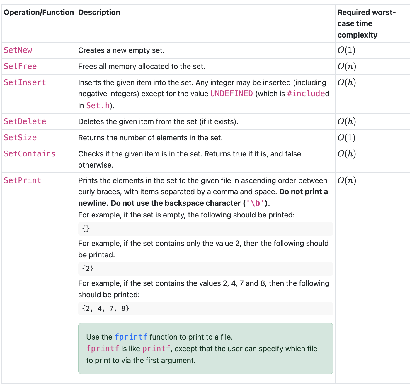 do all the function implmentations the structs