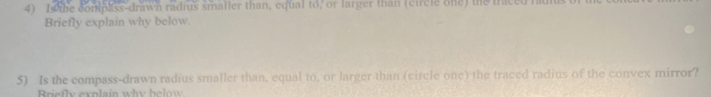 The thickness of light rays reduces the precision
