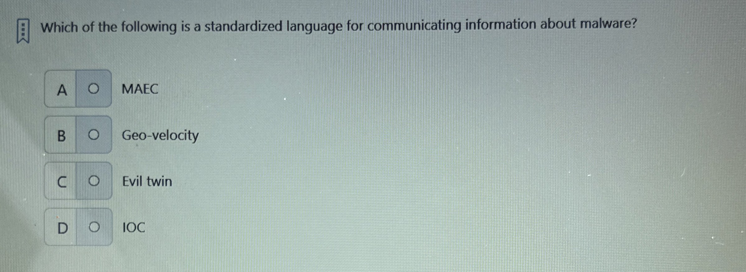Which of the following is a standardized language