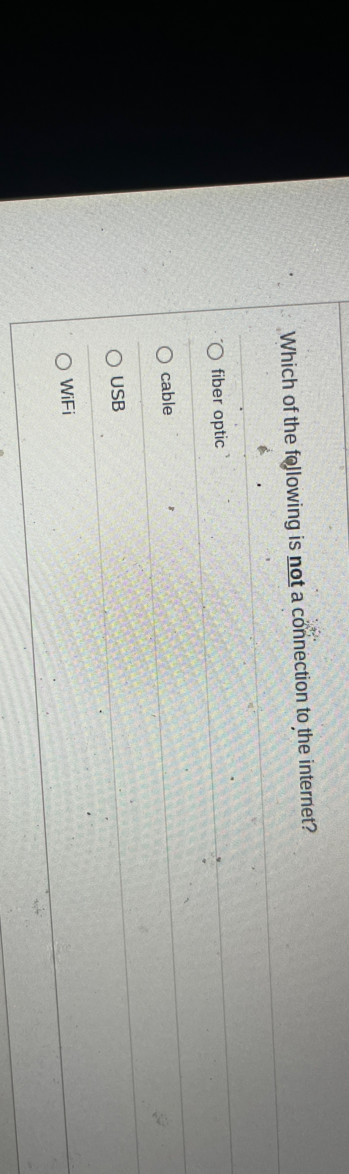 Which of the following is not a connection to the