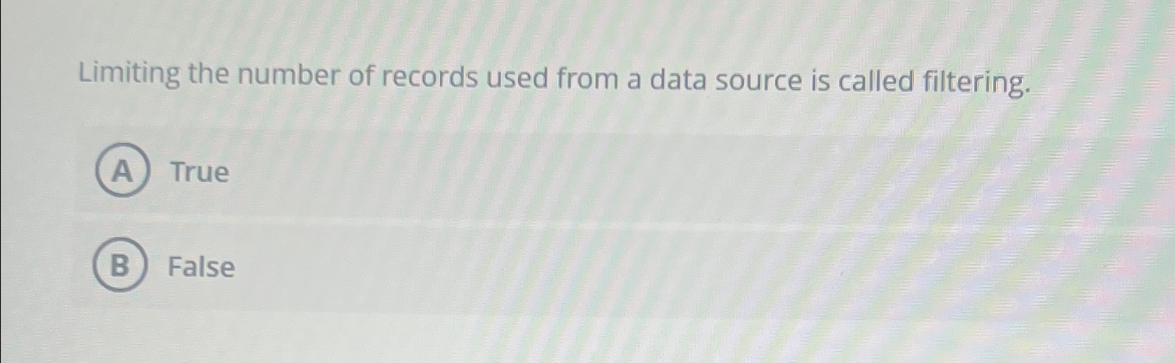 Limiting the number of records used from a data