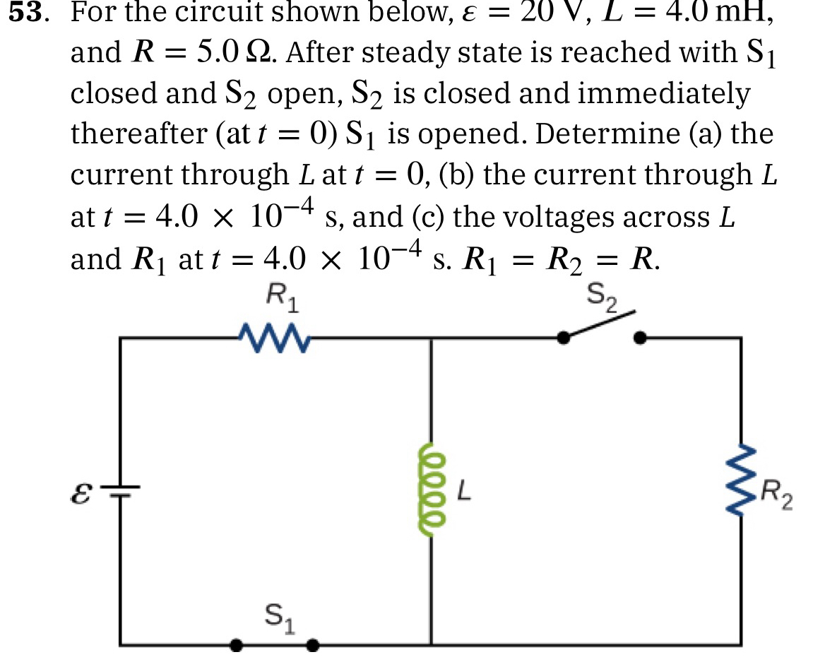For the circuit shown below, = 2 0 v v , L = 4 .