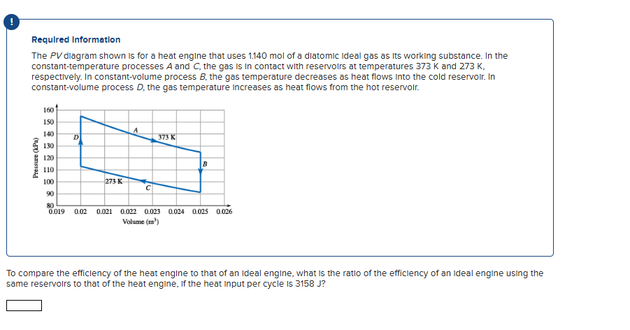 Required Information The \ ( P V \ ) dlagram