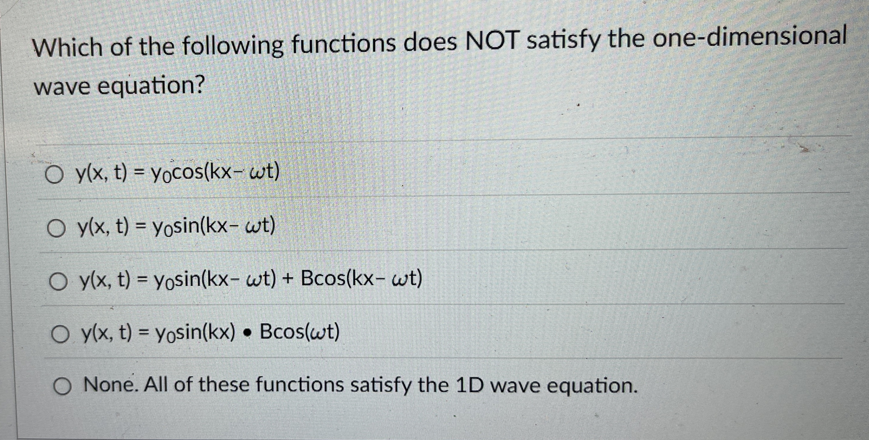 Which of the following functions does NOT satisfy