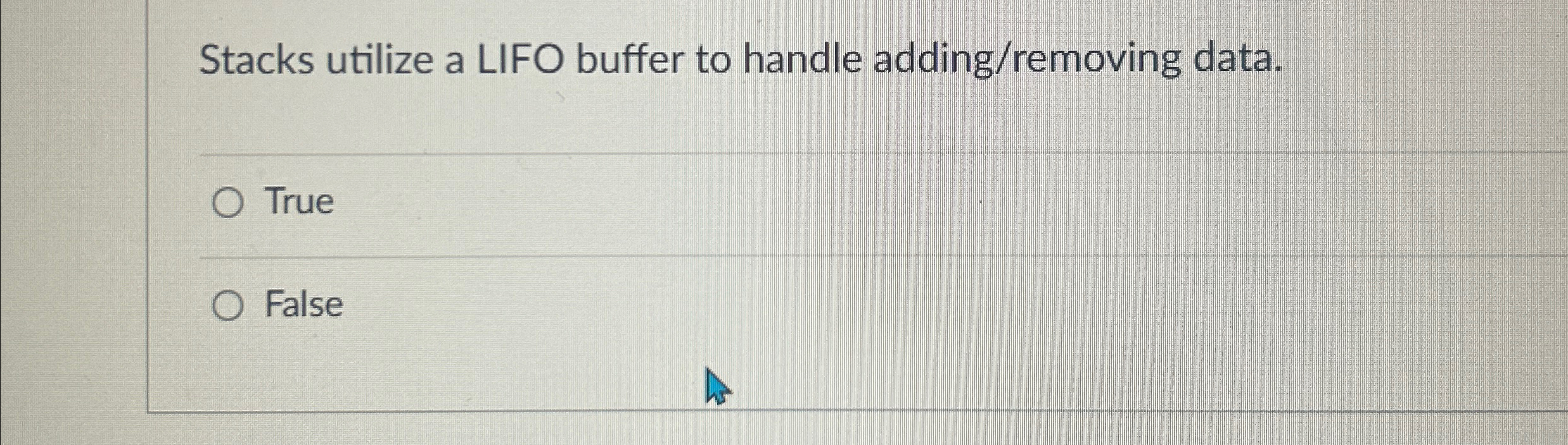 Stacks utilize a LIFO buffer to handle adding /