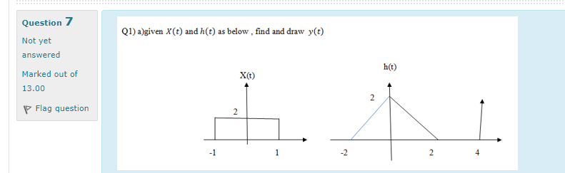 givin x ( t ) and h ( t ) as below find and draw