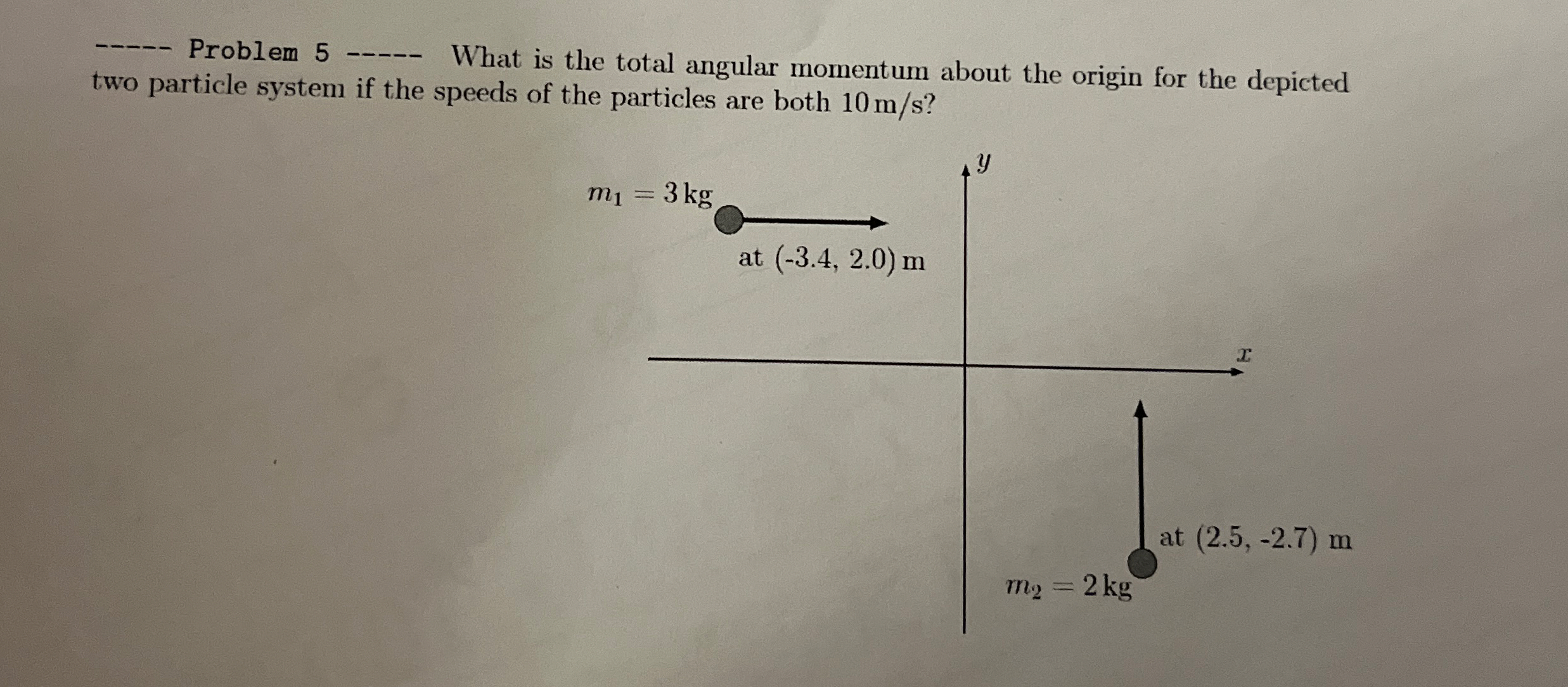 Problem 5 - - - - - What is the total angular