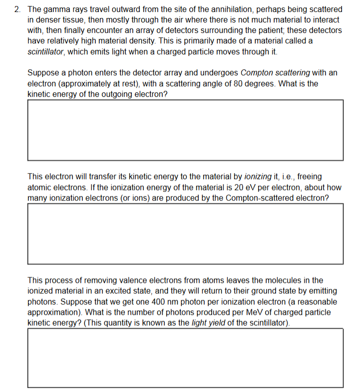 2 . The gamma rays travel outward from the site