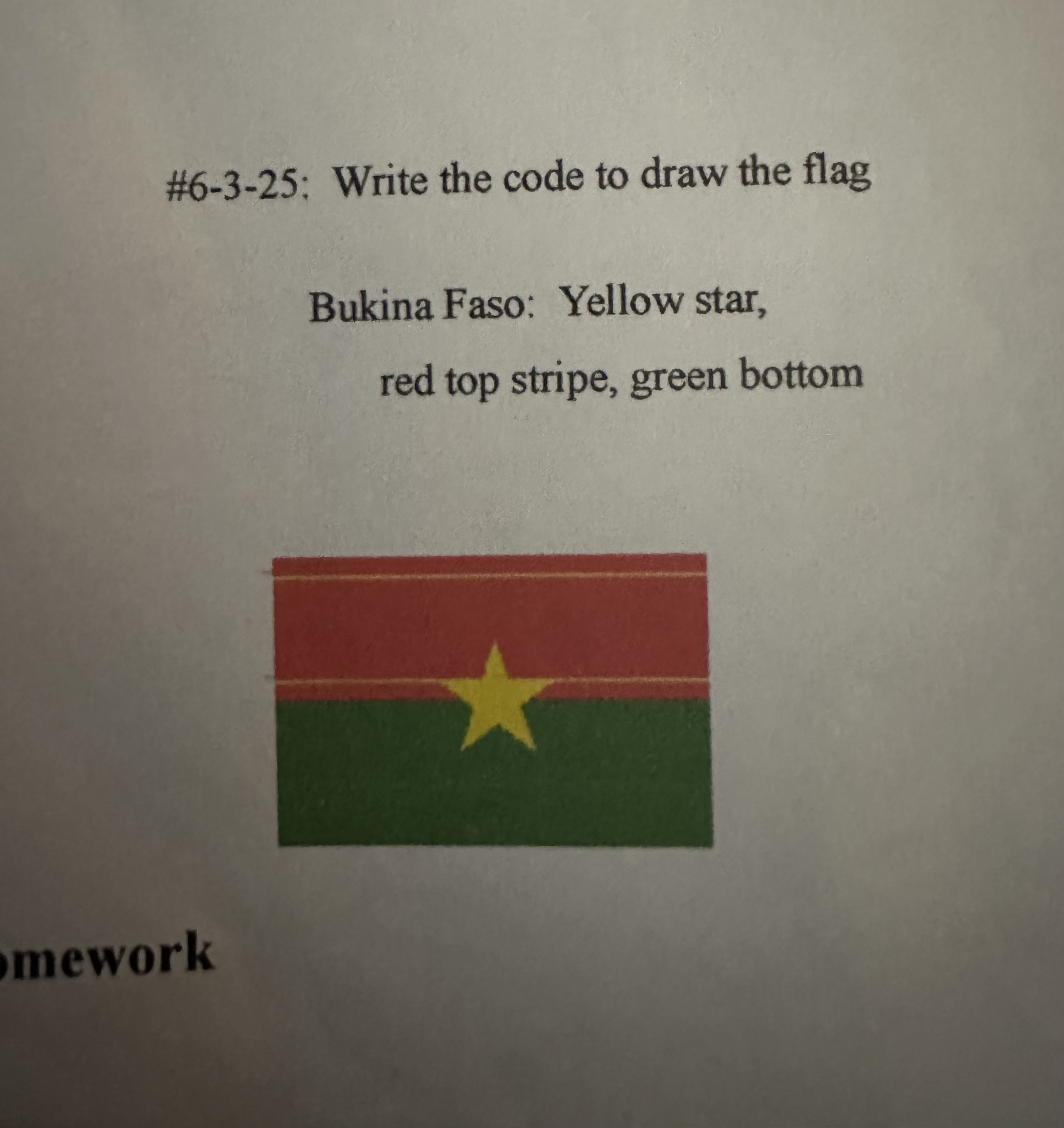 Python please. Write the code to draw the flag