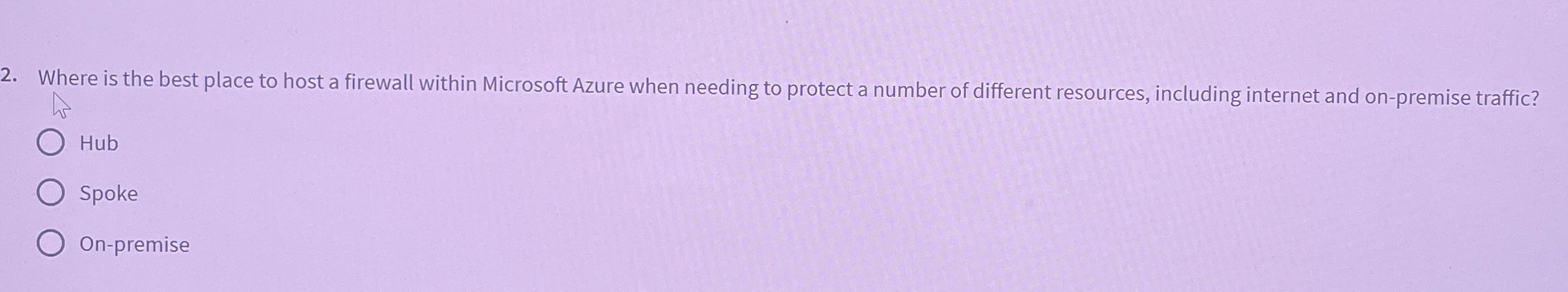 Where is the best place to host a firewall within