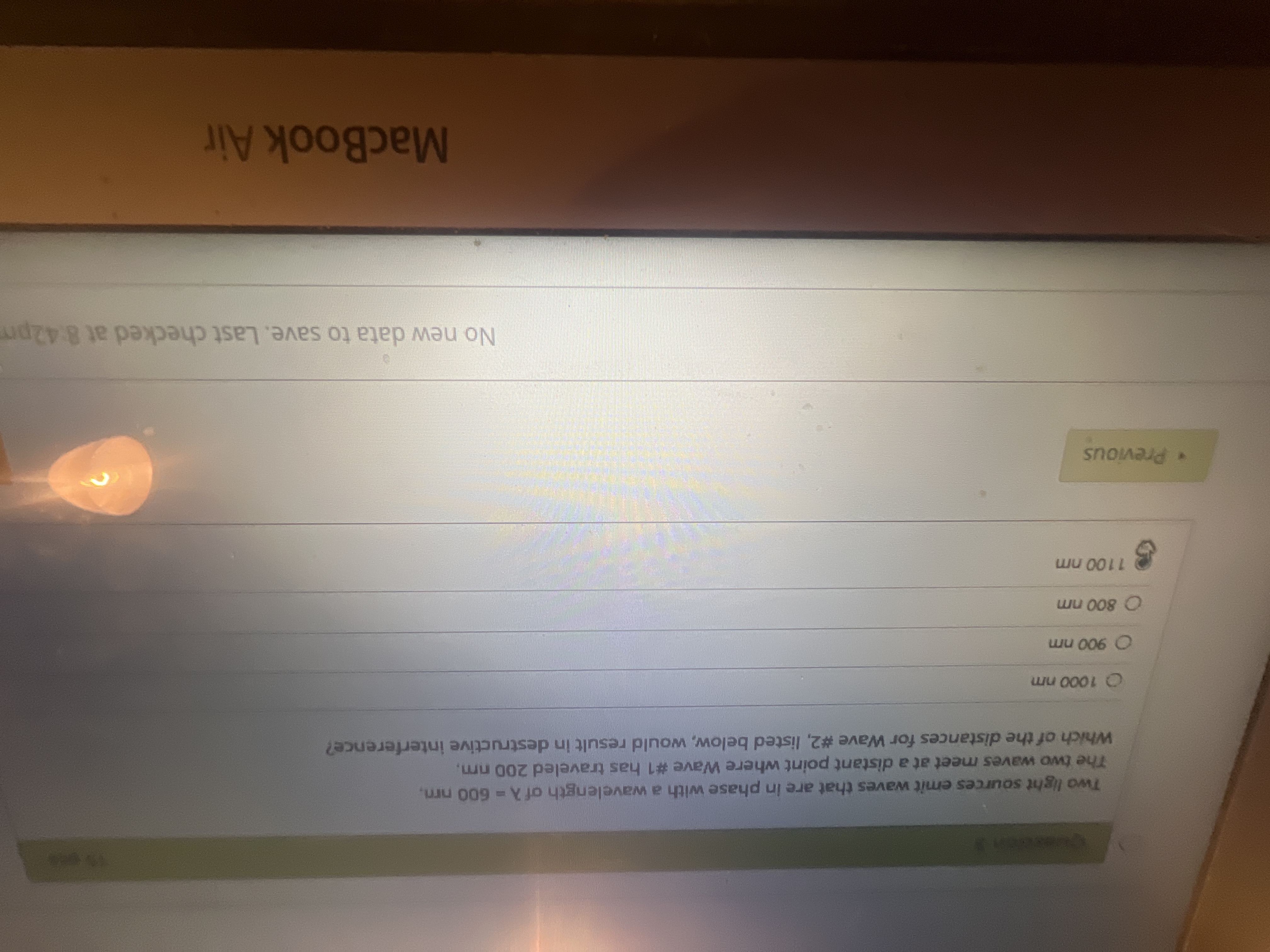 Two light sources emit waves that are in phase