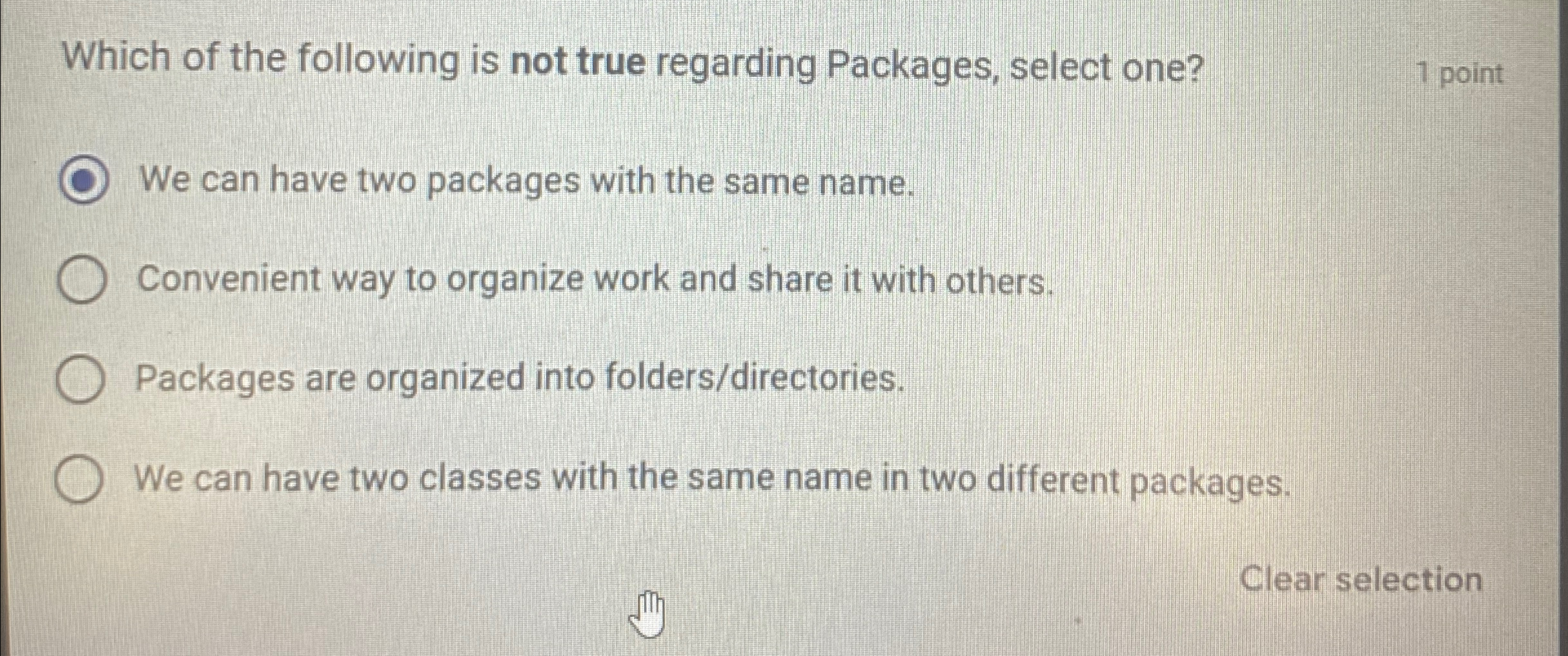 Which of the following is not true regarding