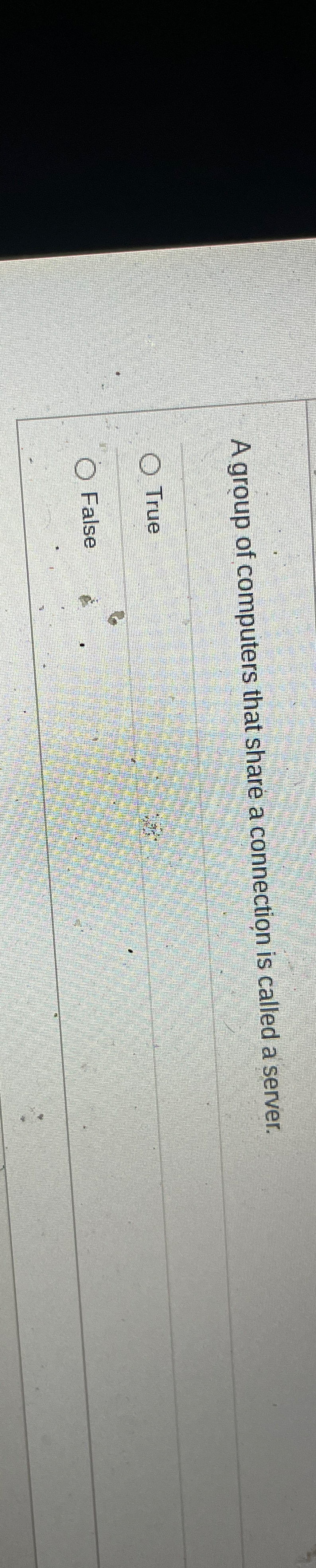 A group of computers that share a connection is