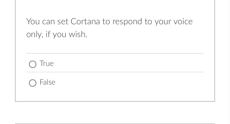 You can set Cortana to respond to your voice