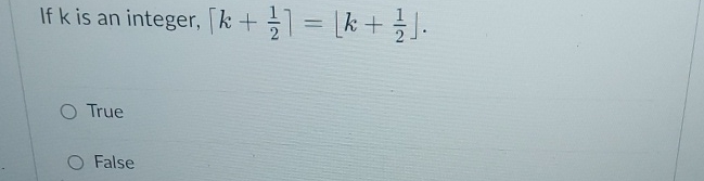If k is an integer, | ~ k + 1 2 ~ | = | ? ? k + 1