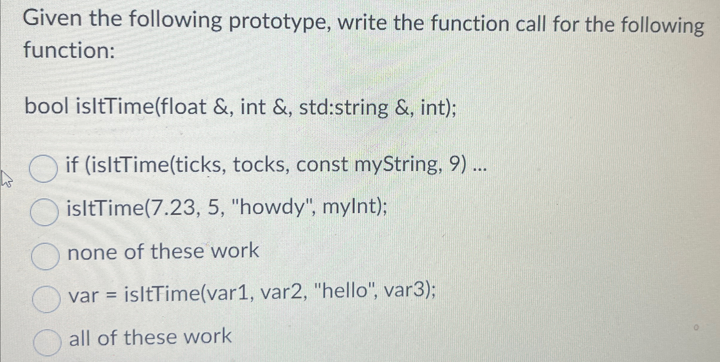Given the following prototype, write the function