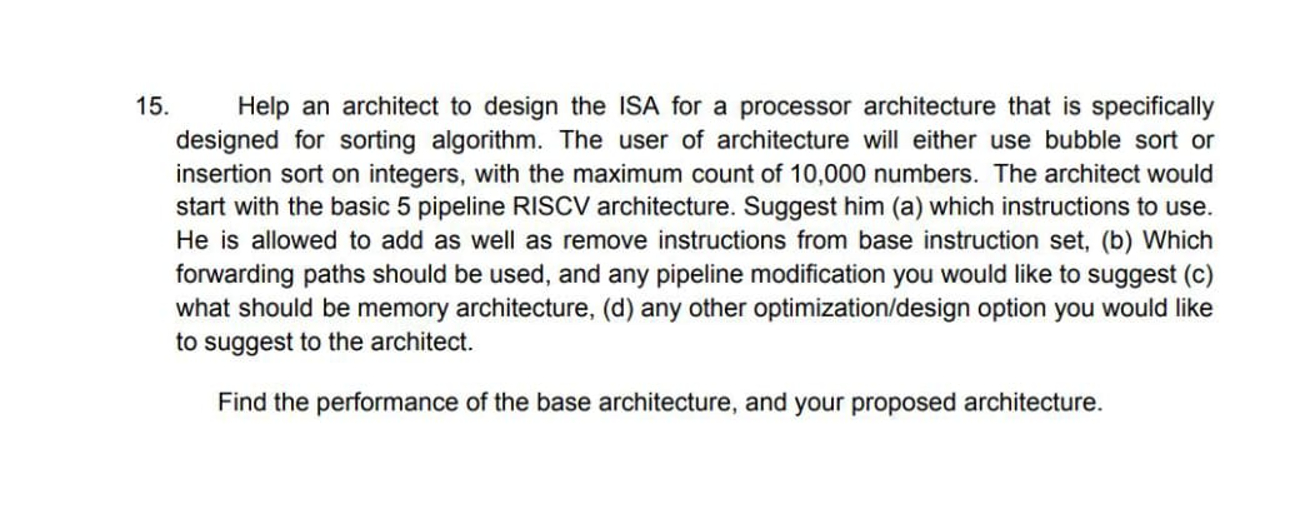 Help an architect to design the ISA for a