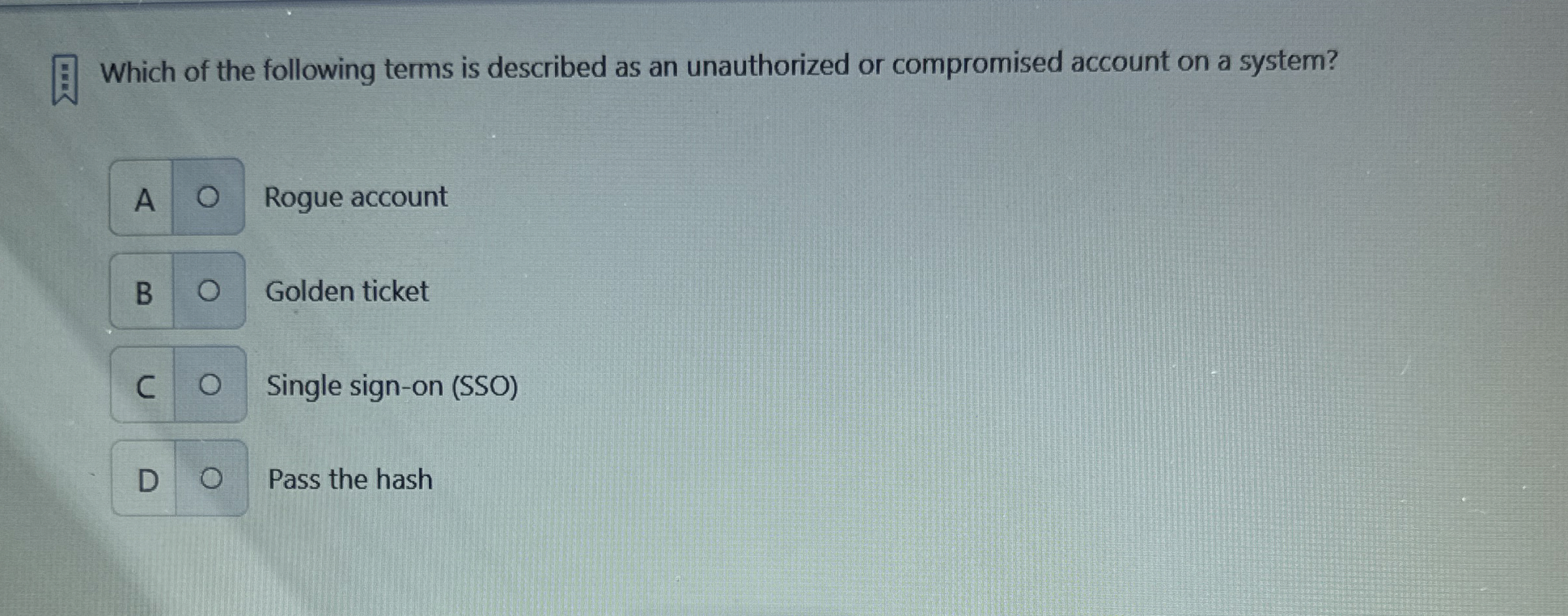 Which of the following terms is described as an