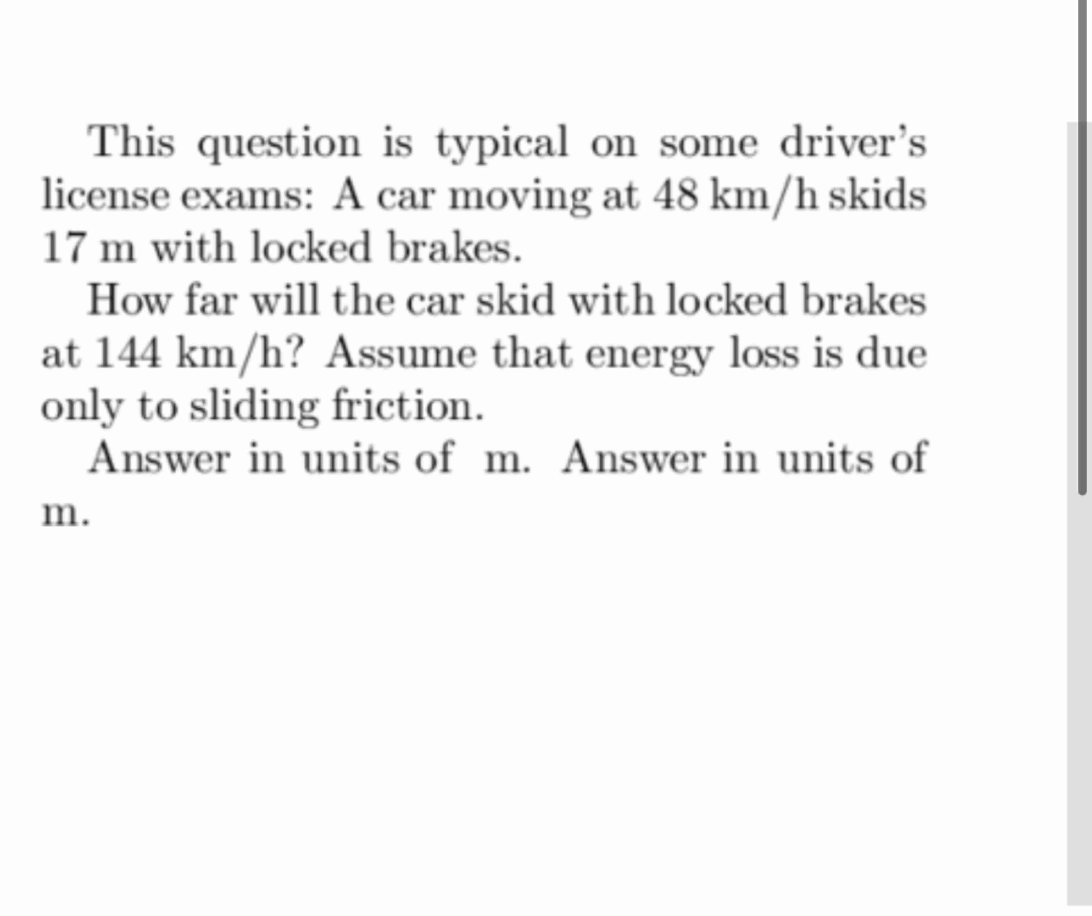This question is typical on some driver's license