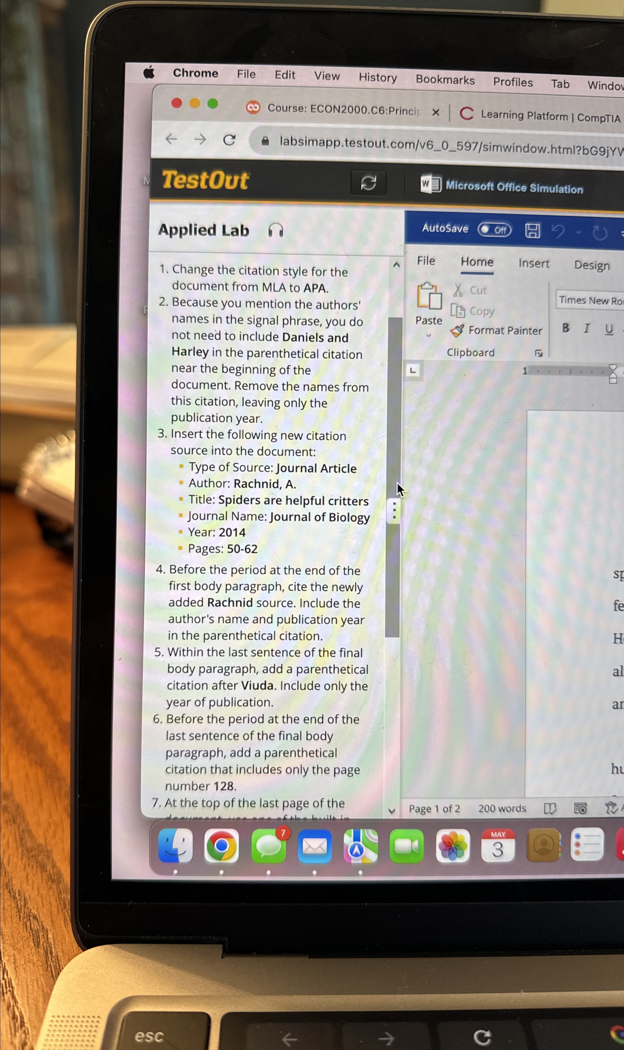 Chrome File Edit View History Bookmarks Profiles