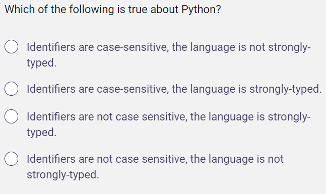 Which of the following is true about Python?