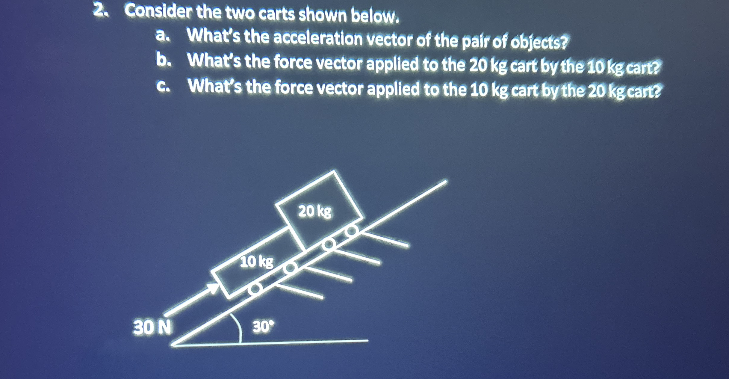 Consider the two carts shown below. a . What's