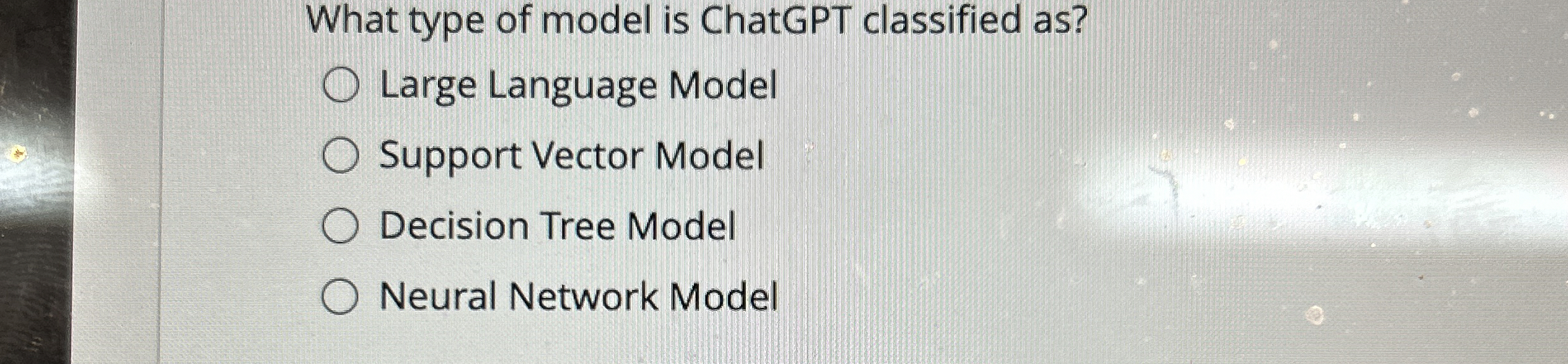 What type of model is ChatGPT classified as ?