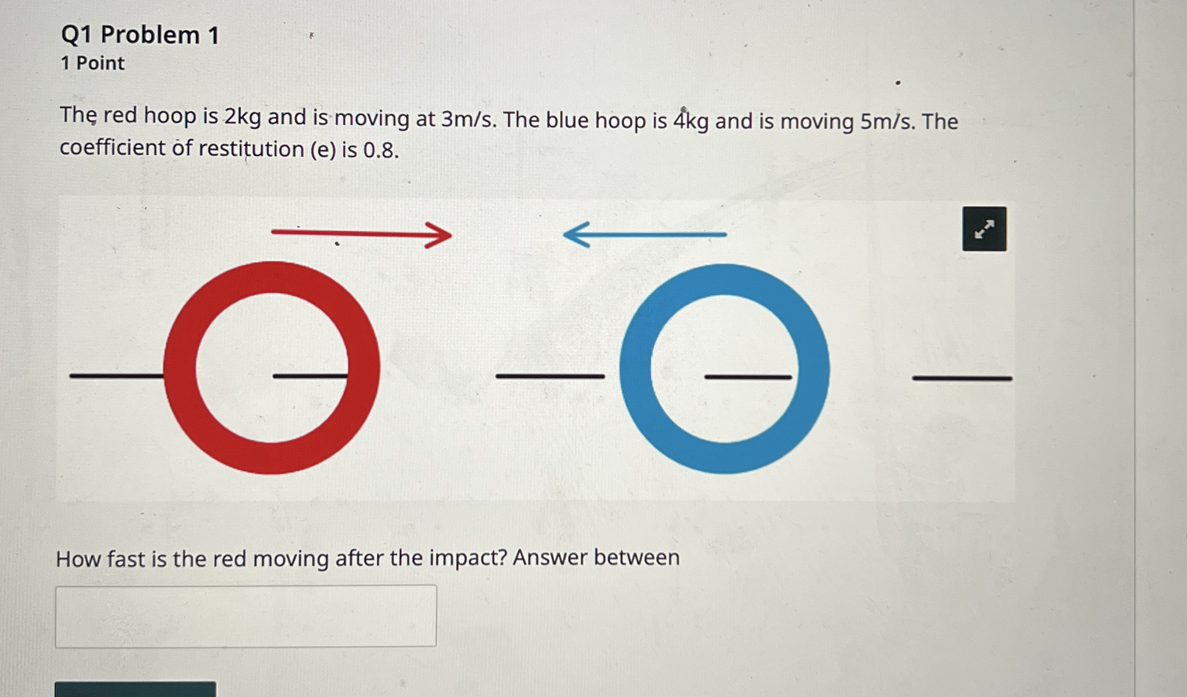 Q 1 Problem 1 1 Point The red hoop is 2 kg and is