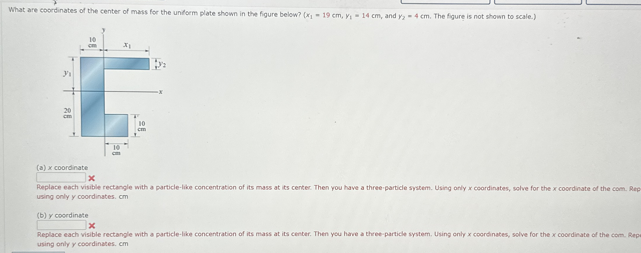 What are coordinates of the center of mass for