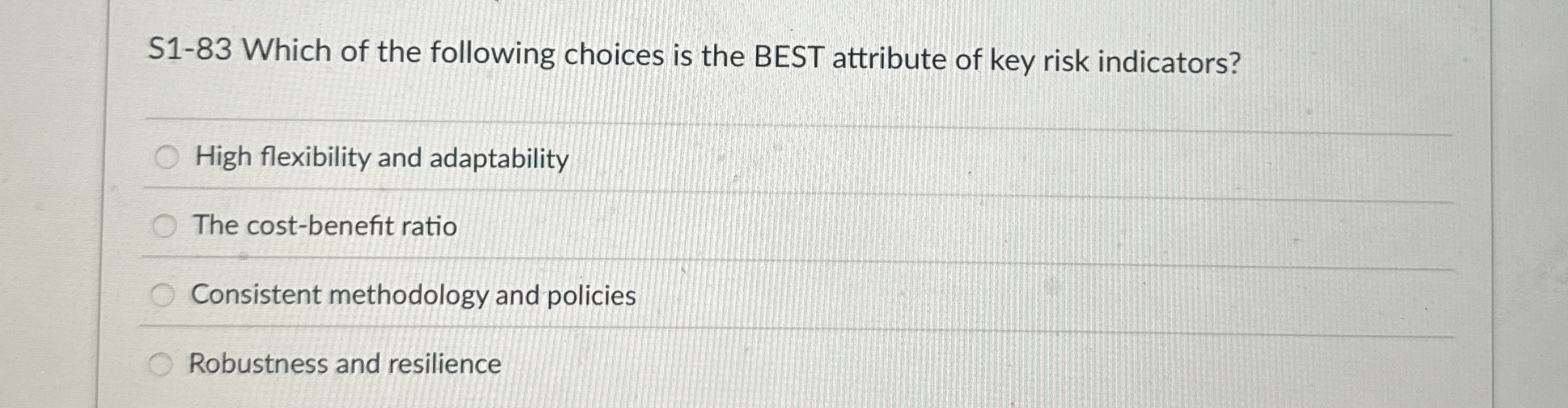 S 1 - 8 3 Which of the following choices is the