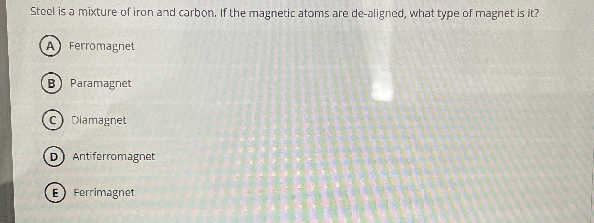 Steel is a mixture of iron and carbon. If the