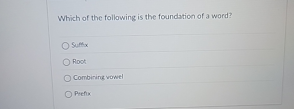 Which of the following is the foundation of a