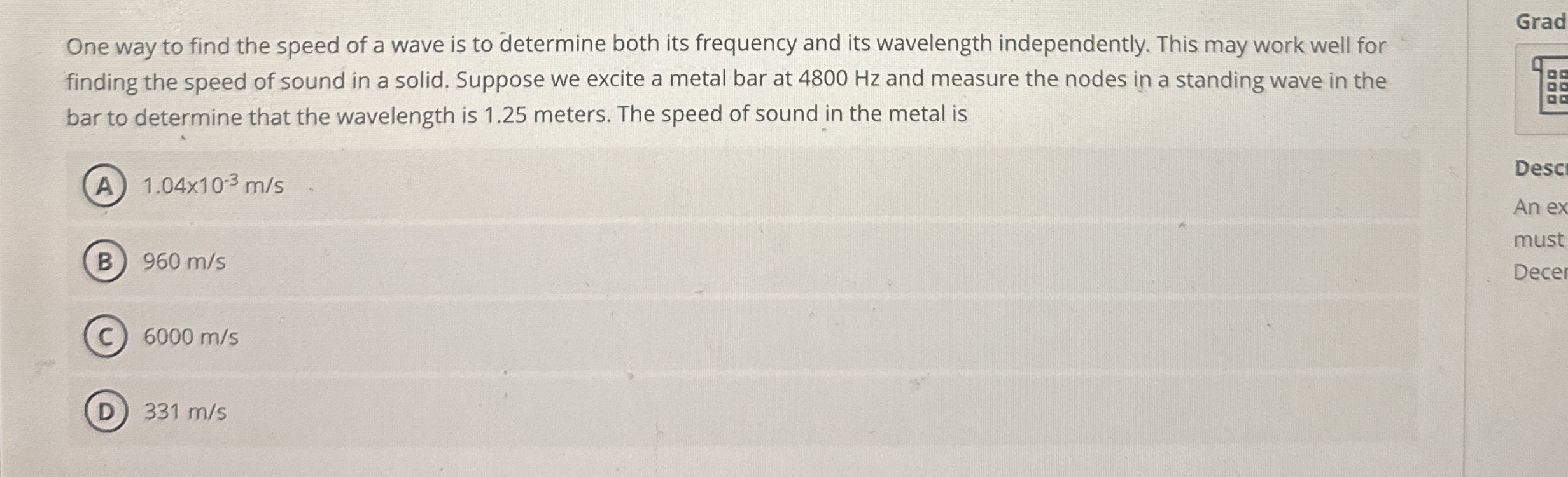 One way to find the speed of a wave is to