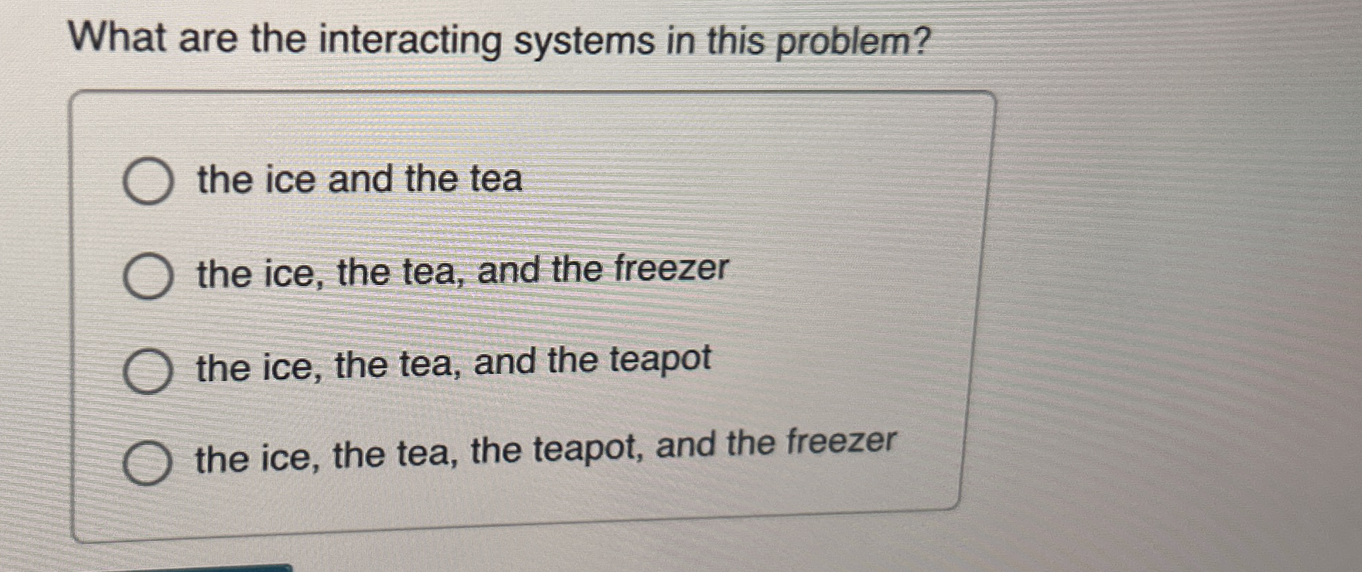What are the interacting systems in this problem?
